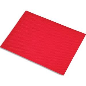 Lot de 5 feuilles de carton ondulé Fabriano 328g, dimensions 50 x 70 cm, coloris rouge - Publicité