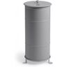 Prima Office Poubelle Brooklyn Bin Single, Couleur Gris, Couvercle Take Away Plastic, Support  Pieds