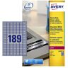 Etiket avery l6008-20 25.4x10mm zilver 3780stuks