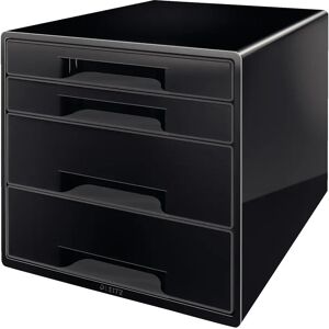 Leitz Cube Drawer Cabinet gray/black 27.0 H x 28.7 W x 36.3 D cm