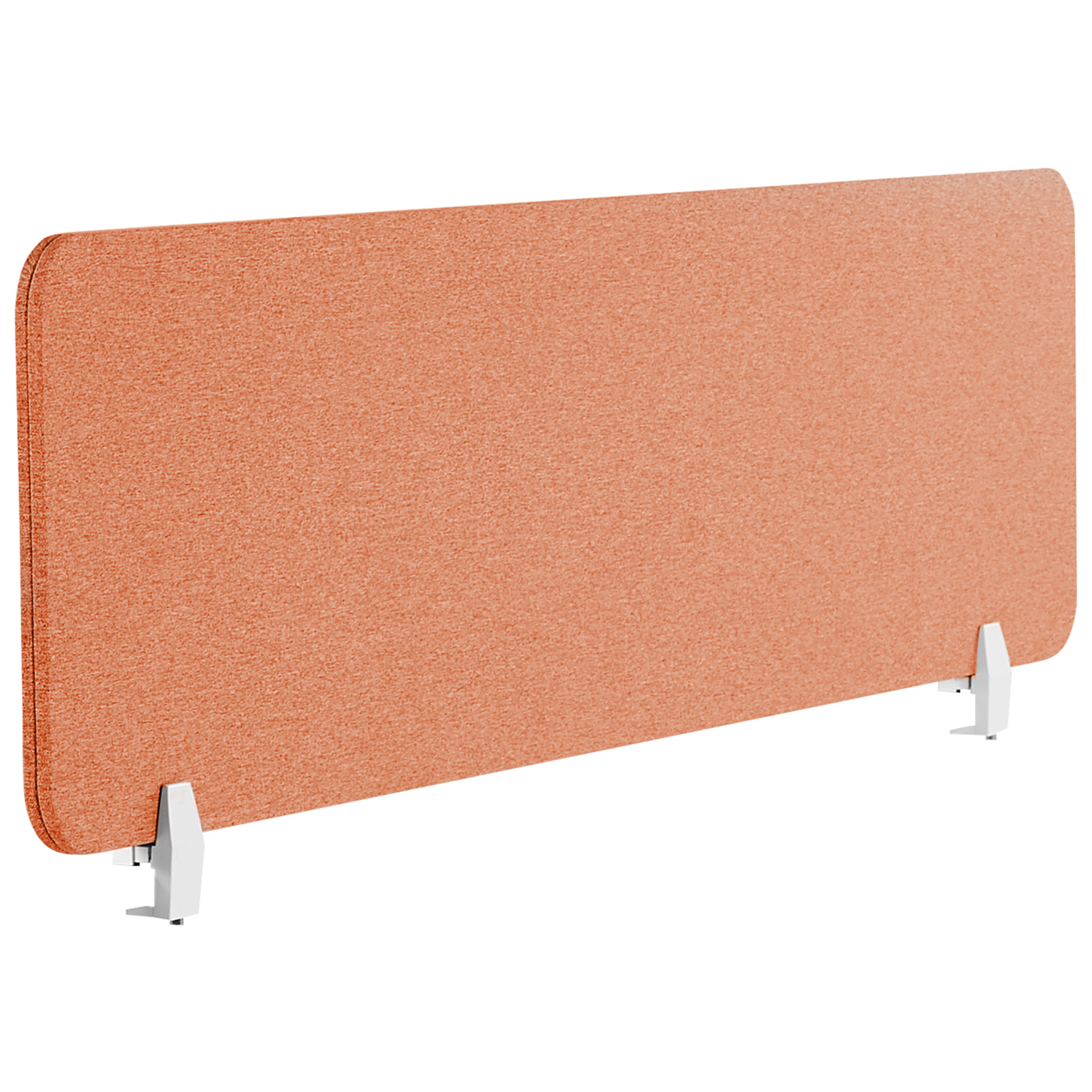 Beliani Desk Screen Light Red PET Board Fabric Cover 180 x 40 cm Acoustic Screen Modular Mounting Clamps Home Office Material:Polyester Size:2x40x180