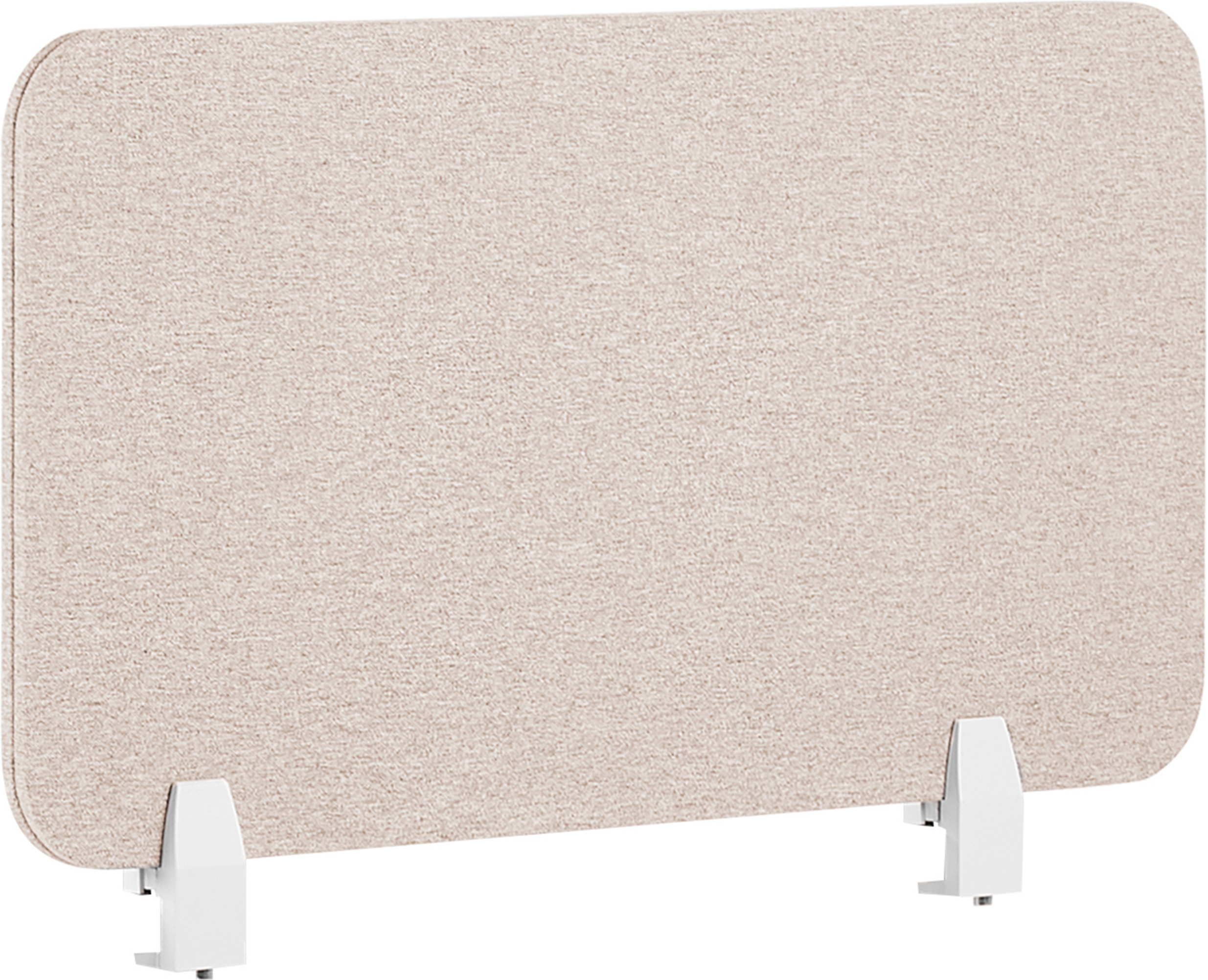 Beliani Desk Screen Beige PET Board Fabric Cover 72 x 40 cm Acoustic Screen Modular Mounting Clamps Home Office Material:Polyester Size:2x40x72