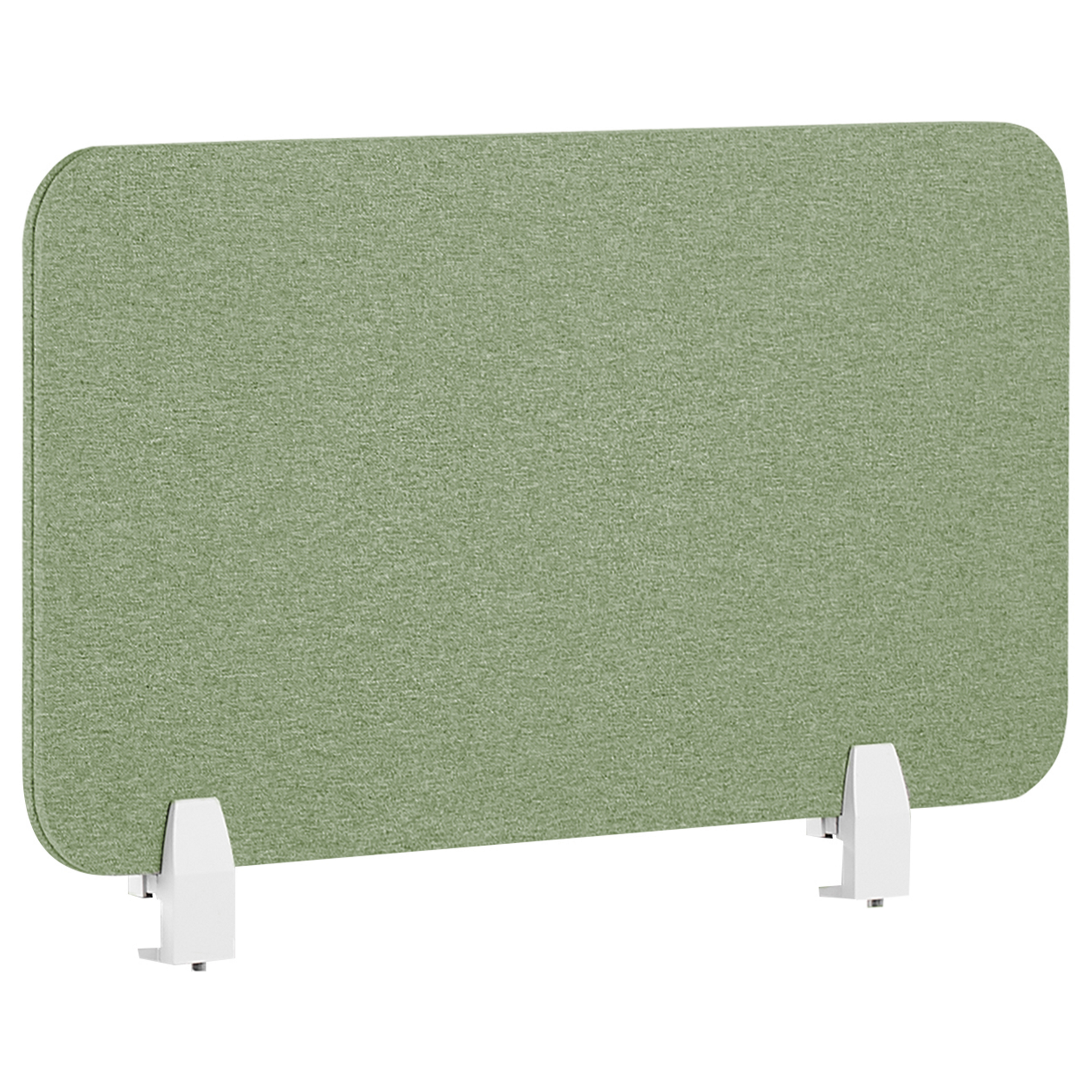 Beliani Desk Screen Green PET Board Fabric Cover 72 x 40 cm Acoustic Screen Modular Mounting Clamps Home Office Material:Polyester Size:2x40x72