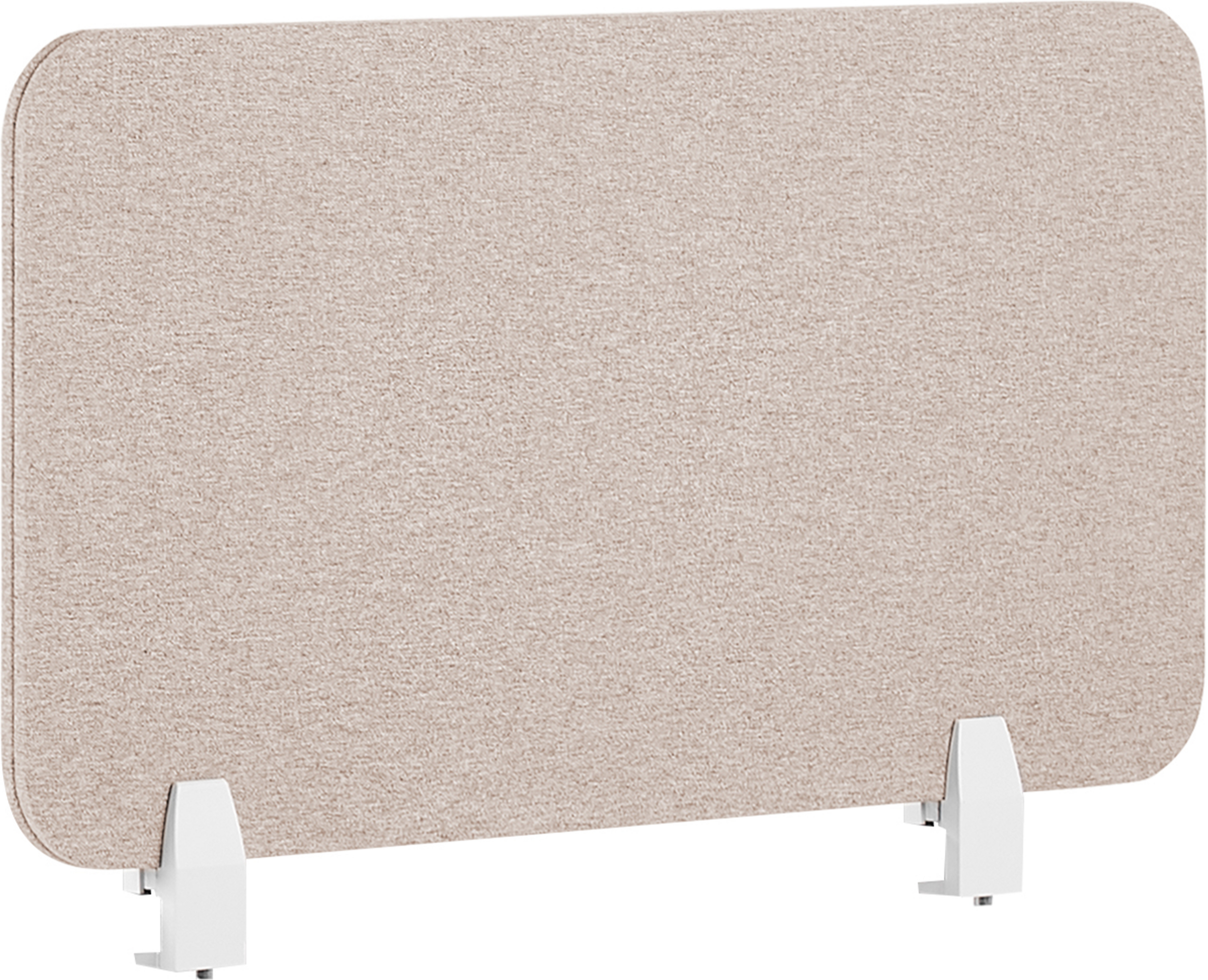 Beliani Desk Screen Beige PET Board Fabric Cover 80 x 40 cm Acoustic Screen Modular Mounting Clamps Home Office Material:Polyester Size:2x40x80