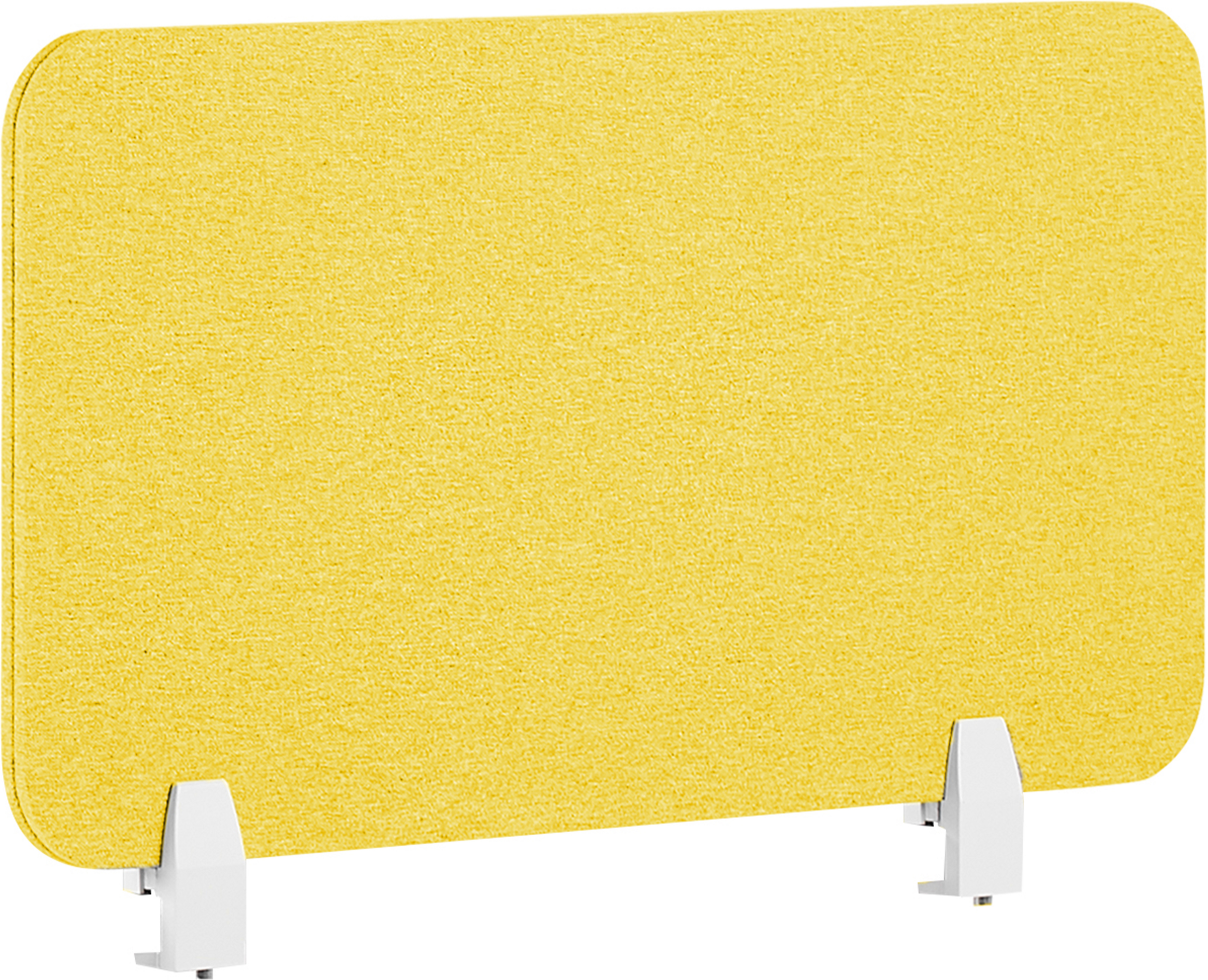 Beliani Desk Screen Yellow PET Board Fabric Cover 72 x 40 cm Acoustic Screen Modular Mounting Clamps Home Office Material:Polyester Size:2x40x72