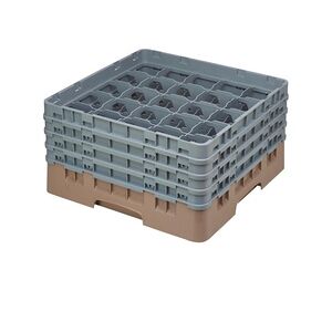 Adler Gastro Cambro Gläserspülkorb beige mit 25 Fächern max Glashöhe 21,5cm