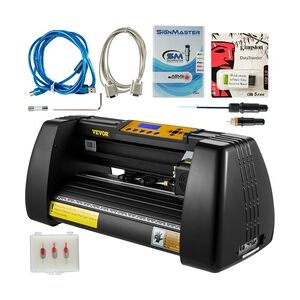 VEVOR 14 Zoll Vinyl Schneideplotter Vinyl Schneideplotter 350 mm Slogan Schneideplotter Desktop Maschine mit der Software, Schneideplotter