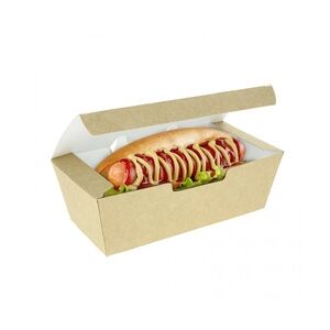 600 Stk. Kraftkartonverpackungen für Hot Dogs und Waffeln Ref EG0004K