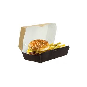 200 Stk. Schwarze Kraftkartonbox für Hamburger-Menü Ref EG0049KNG