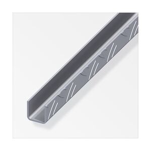 alfer Quadrat-U 1 m, 35.5 mm Aluminium roh blank