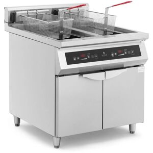 ROYAL CATERING Induktionsfritteuse Doppelfritteuse Gastro-Fritteuse 60 l 20000 w led + Timer