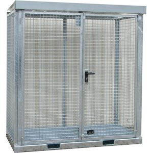 Bauer Gasflaschen-Container GFC-E/G M1 mit Gitterrostboden für 32x Gasflaschen Ø 230 mm