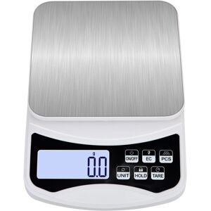 INF Køkken Digitalvægt 5 kg / 0,1 g Hvid