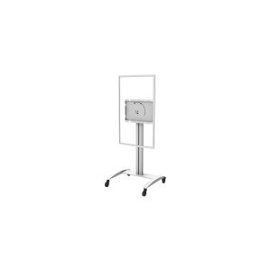 Peerless-AV SR560-FLIP2 - Vogn med hjul - for interaktivt fladt panel/LCD-display - aluminium - hvid glans - skærmstørrelse: 55, 65 - monteringsgrænseflade: 400 x 400 mm - for Samsung Flip WM55H  Flip 2 WM55R, WM65R