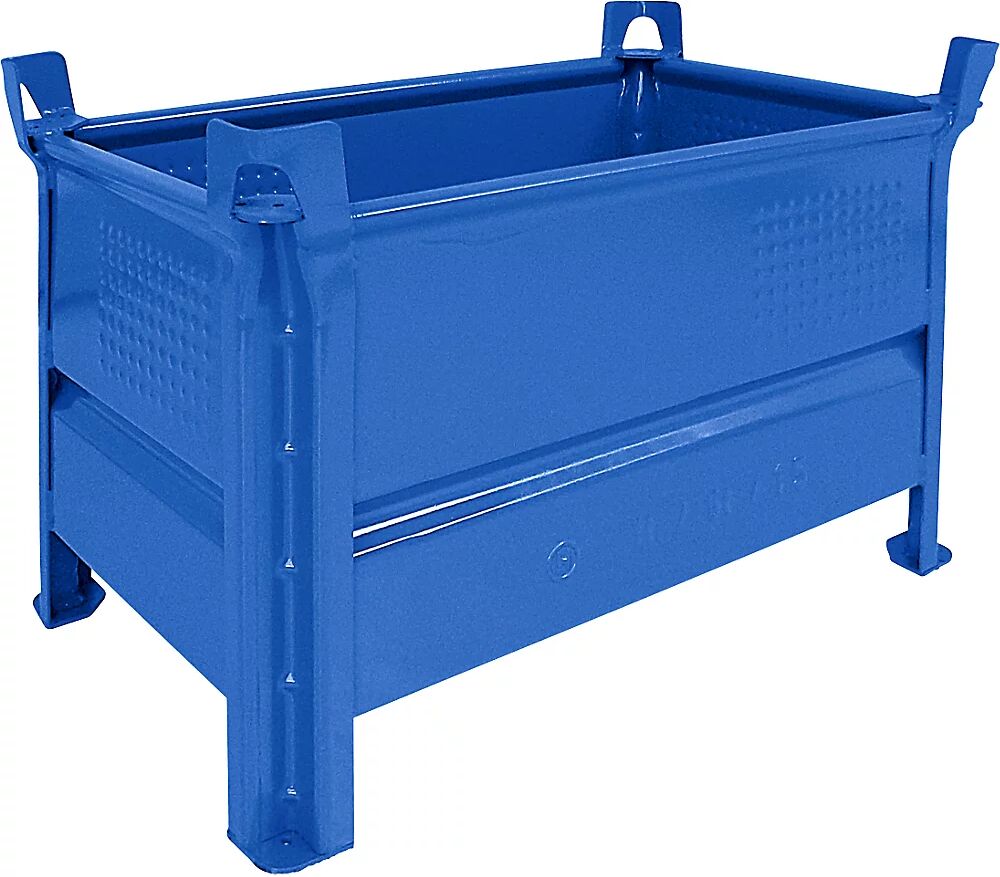 Heson Recipiente apilable de pared maciza, A x L 500 x 800 mm, carga máx. 500 kg, azul, a partir de 1 unid.