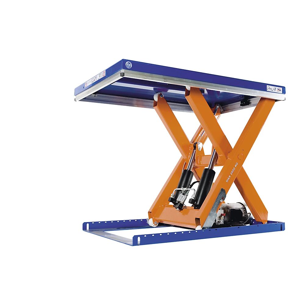 Edmolift Mesa elevadora compacta, carga máx. 1000 kg, plataforma L x A 1300 x 800 mm, elevación útil 820 mm