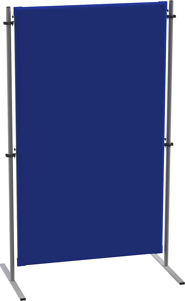 eurokraft pro Pared separadora acústica, con 2 pies planos en T, elemento básico, A x P 1000 x 650 mm, azul