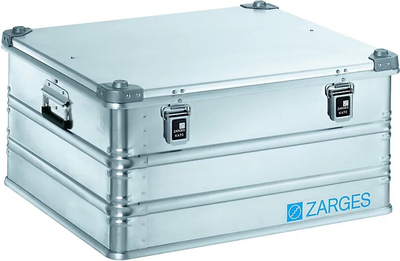 ZARGES Caja de transporte de aluminio, capacidad 150 l, L x A x H interiores 690 x 640 x 340 mm, modelo robusto