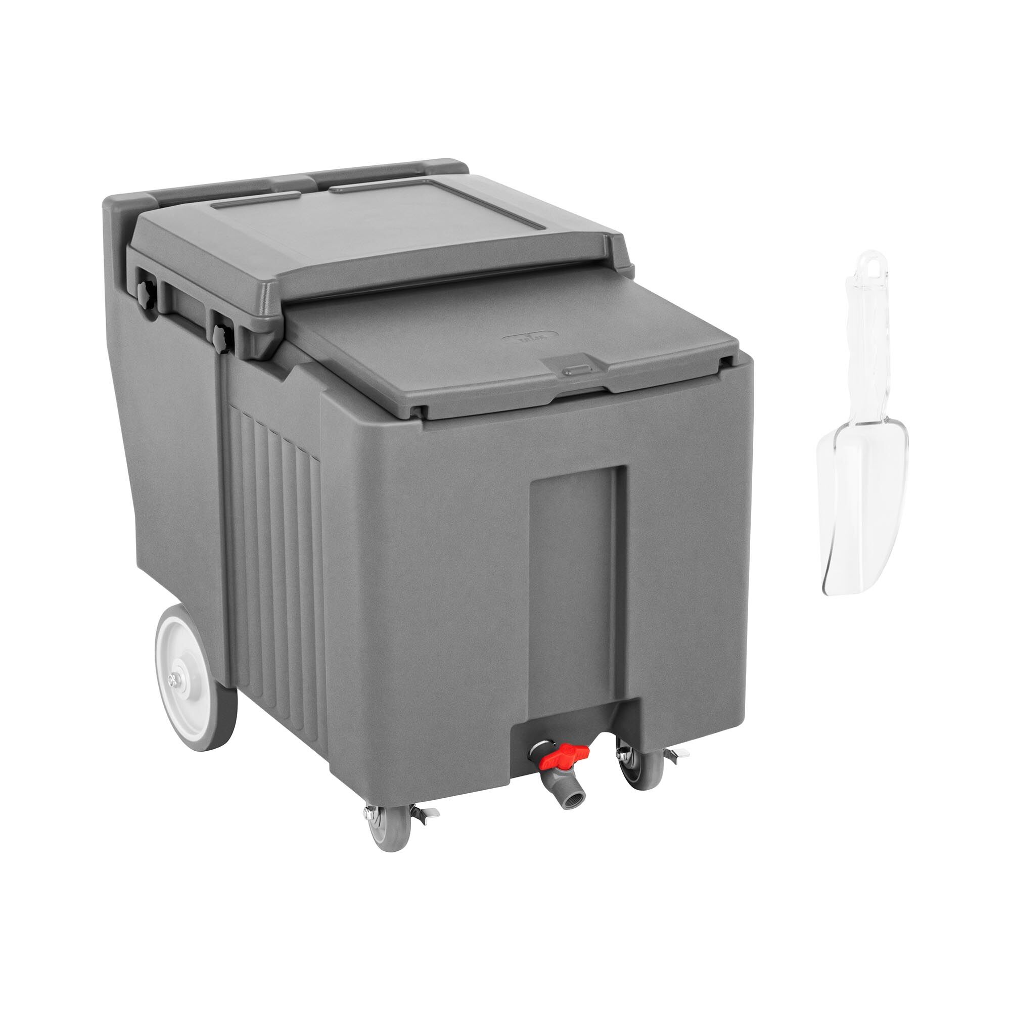 Royal Catering Ice Storage Caddy - 110 L - 57 kg - with drain tap and sliding lid