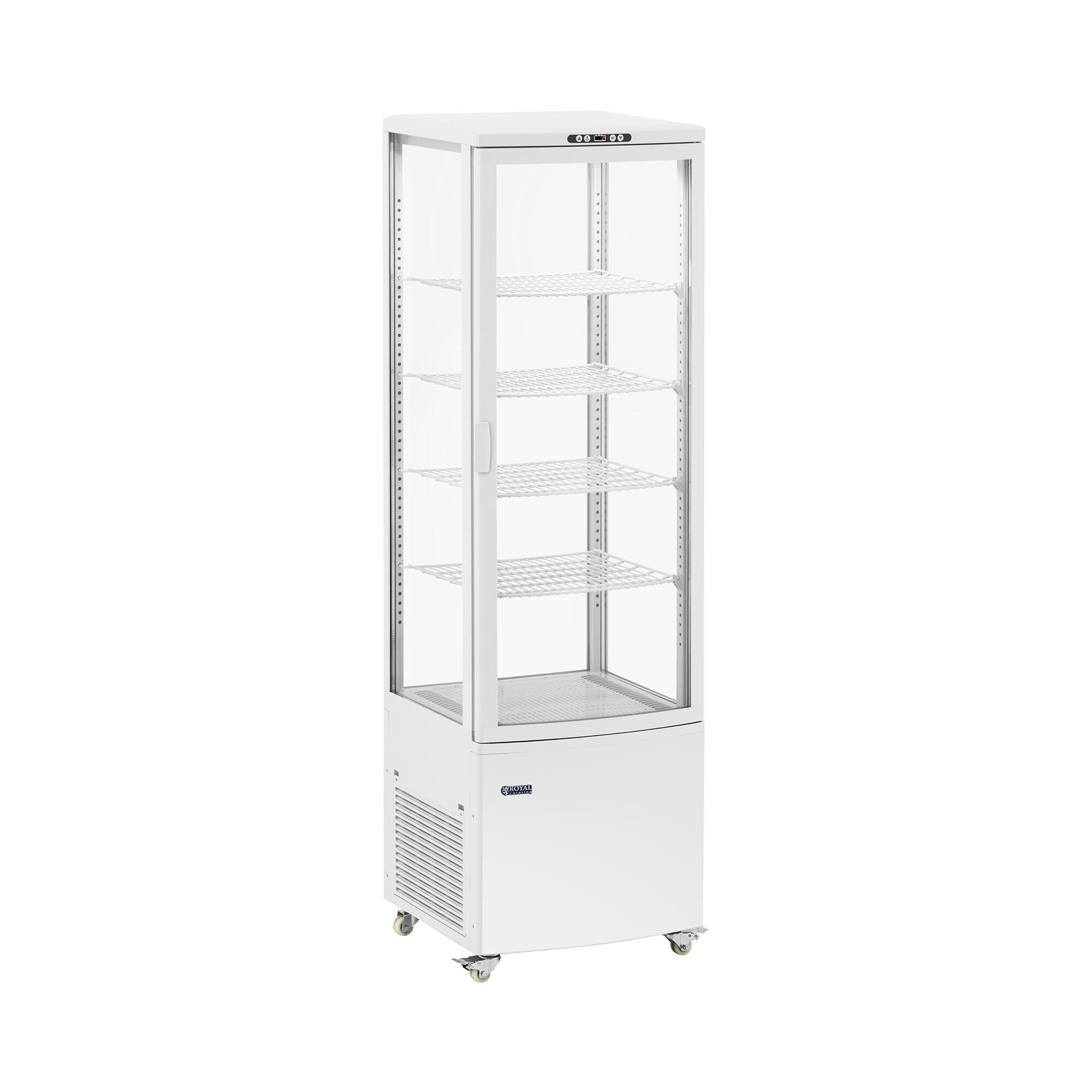 Royal Catering Refrigerated Display Case - 238 L - 5 levels - white - 4 wheels