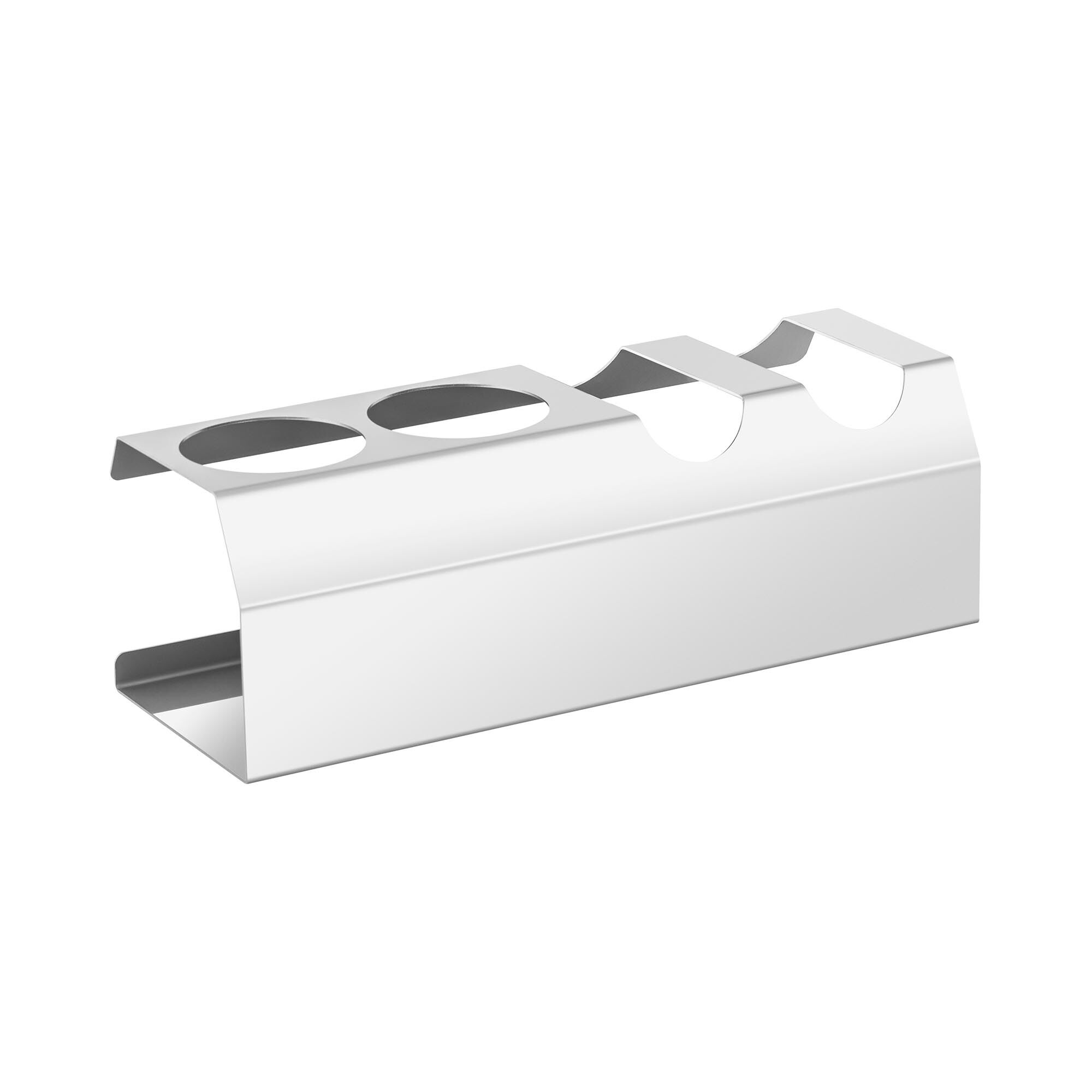 Royal Catering Hot Dog Holder - 2 pockets - 2 bottle holders for sauces - stainless steel