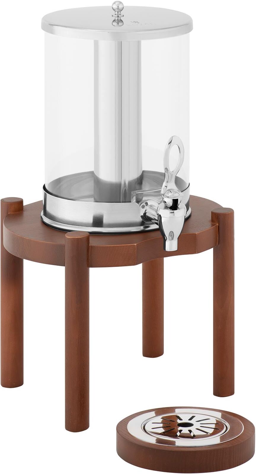 Royal Catering Juice Dispenser - 7 L - cooling system - dark wood frame