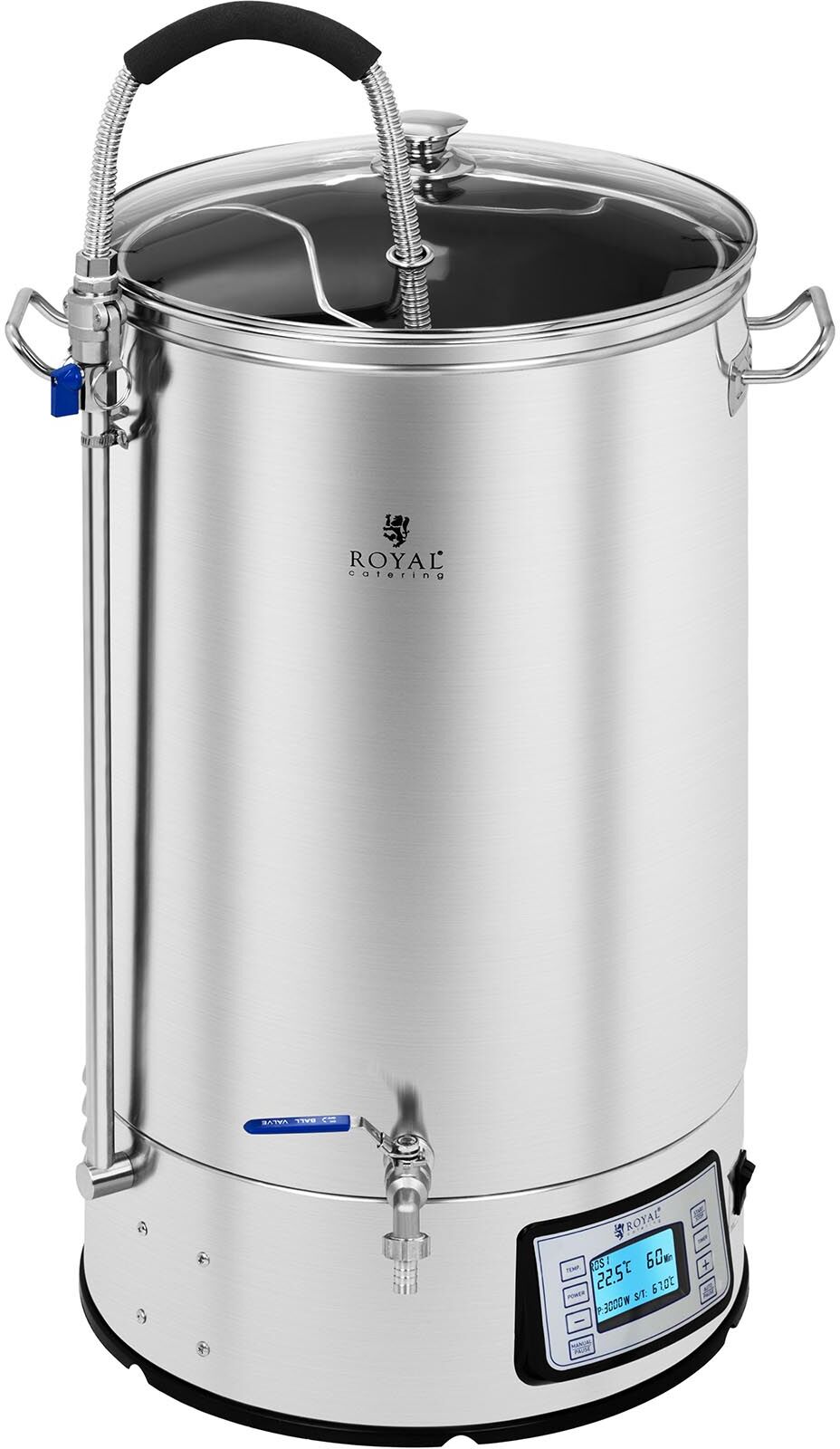 Royal Catering Mash Tun - 60 L (working capacity) / 62 L (total capacity) - 3,000 W