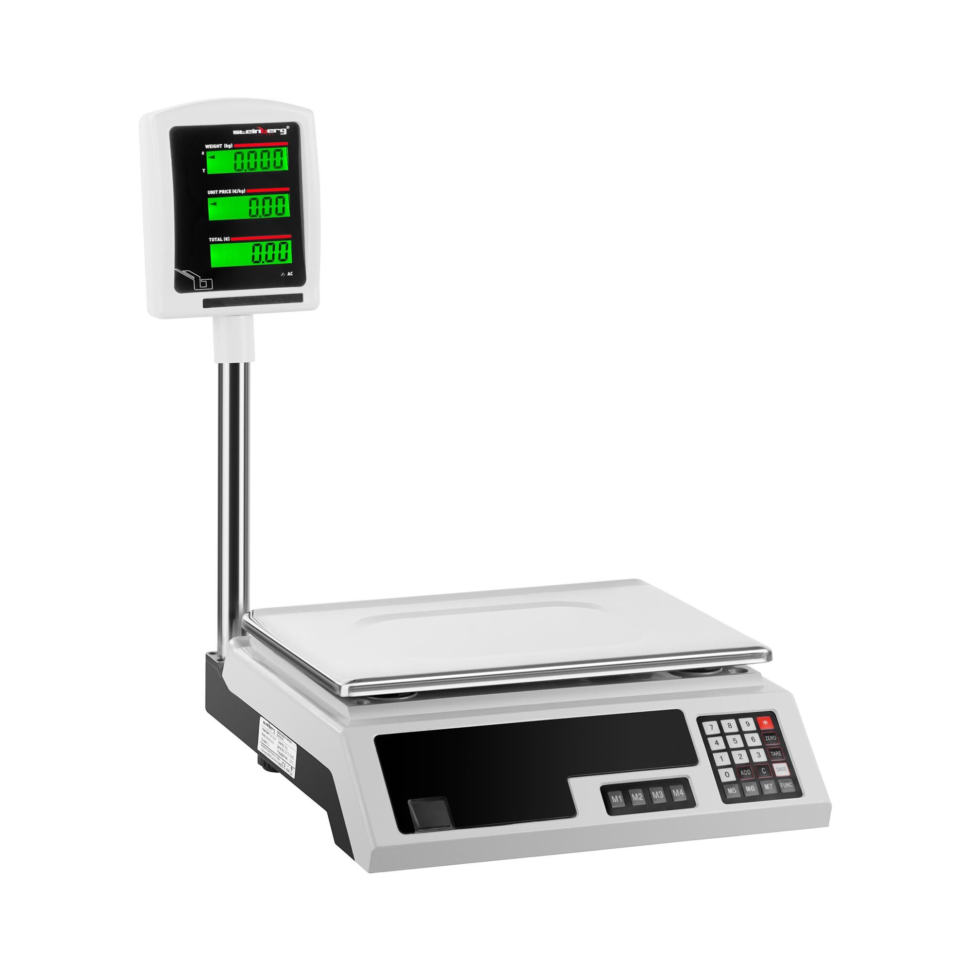 Steinberg Digital Weighing Scale - 30 kg / 1 g - 34 x 23 cm - 2 LCD