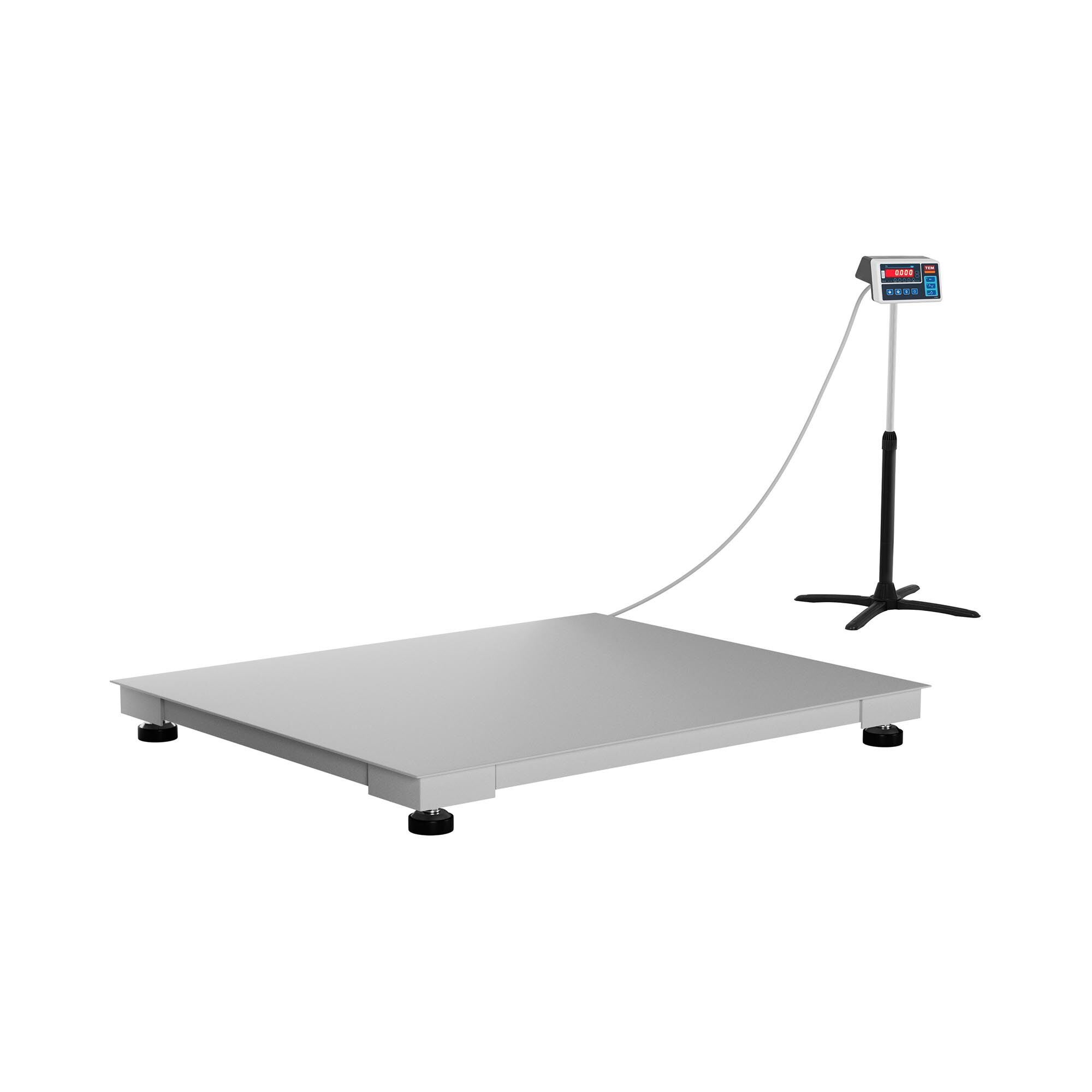 TEM Floor Scale - calibrated - 600 kg / 200 g - 100 x 120 cm - LED
