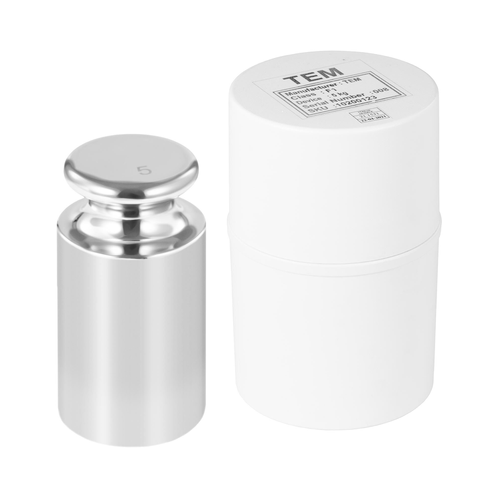 TEM Calibration Weight - 5 kg - Stainless steel