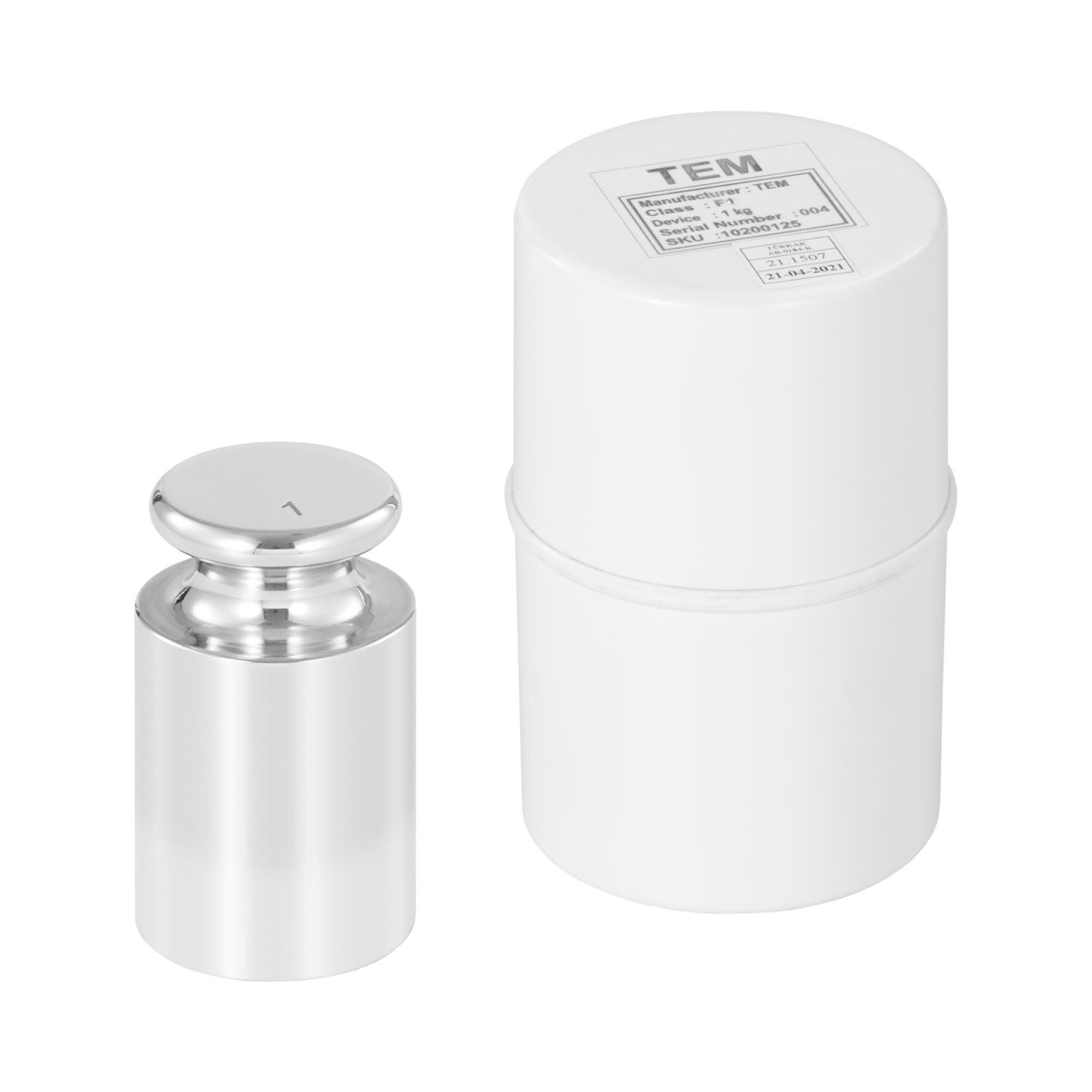 TEM Calibration Weight - 1 kg - Stainless steel