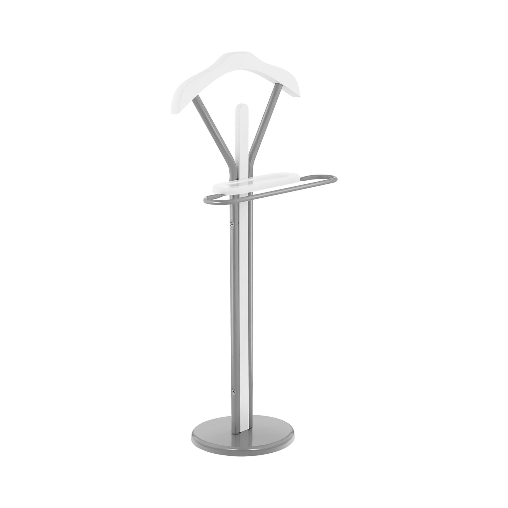 Uniprodo Clothes Valet Stand - silver / white
