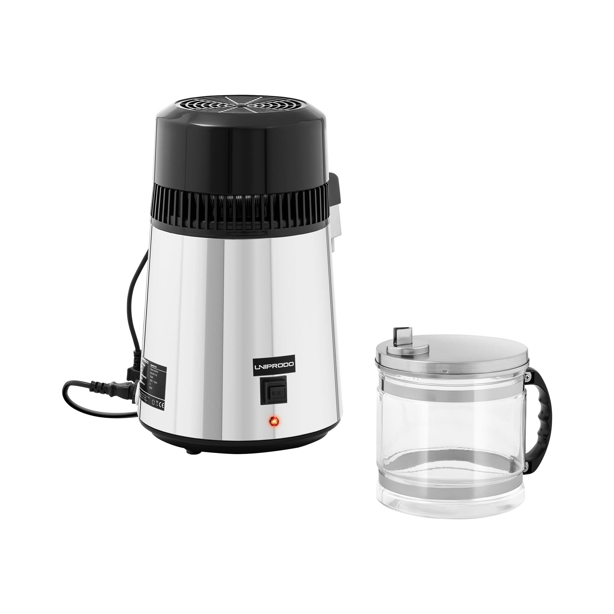 Uniprodo Water Distiller - water - 4 L - glass carafe