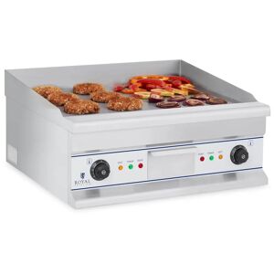 Royal Catering Fry top elettrico - 60 cm - liscio - 2 × 4.000 W RCG 60S