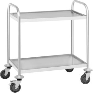 Royal Catering Carrello inox - 2 ripiani - fino a 150 kg RCSW 2.1H