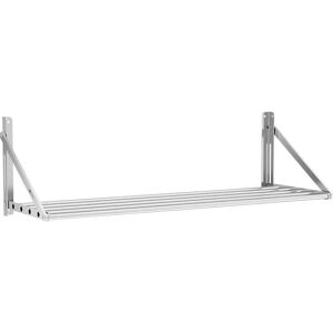 Royal Catering Mensola pieghevole a muro in acciaio inox - Design a barre - 120 x 45 cm - 40 kg RC-TFWH12045