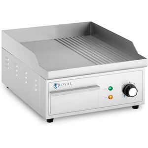 Royal Catering Fry top elettrico - 360 x 380 mm - Liscio + rigato - 2000 W RCPG45-M