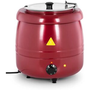 Royal Catering Zuppiera elettrica - 10 L - Rivestimento rosso RCST-9404