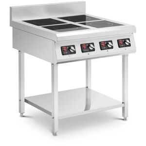 royal catering fry top a induzione con base - 4 x 20 cm - 10 livelli - timer -  rcik-3500ic4.4