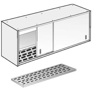 ACA Sistemi Pensile Inox con Sgocciolatoio Fisso Inoxline AISI 304 1 Ripiano L 100 x P 40 x H 60 cm