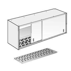 ACA Sistemi Pensile Inox con Sgocciolatoio Fisso Inoxline AISI 304 1 Ripiano L 120 x P 40 x H 60 cm