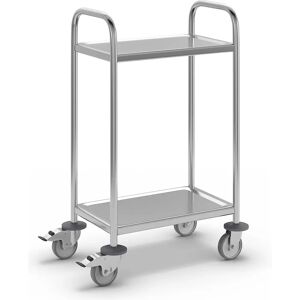 eurokraft basic Carrello di servizio in acciaio inox