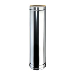 Leroy Merlin Condotto a doppia parete Tubo DP coib Aisi 316L d.150/200 in inox 100 cm