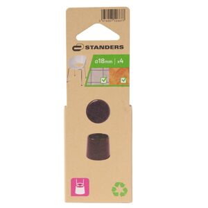 STANDERS Sottopiede per mobile tondo  in pvc Nero Ø 18 x H 22.5 mm, 4 pezzi