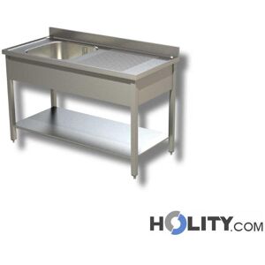 Lavatoio Inox Con Gocciolatoio Lunghezza 120 Cm H357_45