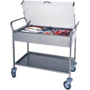 FORCAR Carrello Inox AISI 304 con Piastre Eutettiche per Dolci e Antipasti - 5 Bacinell