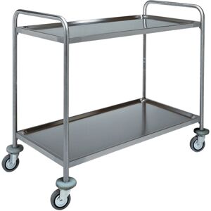 FORCAR Carrello Multifunzione Inox AISI 304 - 2 Ripiani - Profondità Cm 70 - a Scelta 3