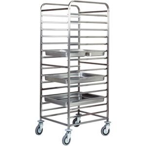 FORCAR Carrello Portateglie Inox CA1476 - Capacità 14 Teglie GN2/1