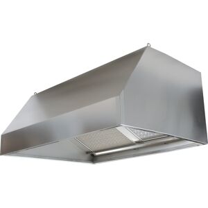 Aluminox Sas Cappa di Aspirazione a Parete Neutra Inox 304 - Cm 110 x 140 x 45 h - N° Filtri