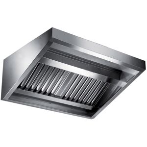 Aluminox Sas Cappa di Aspirazione a Parete Snack Senza Motore Inox 304 - Cm 70 x 260 x 45 h -